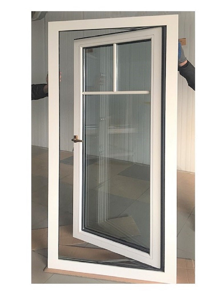 Doorwin Hot Sale White Aluminum Clad Wood Push Out Casement Windows with Grilles — product image 2