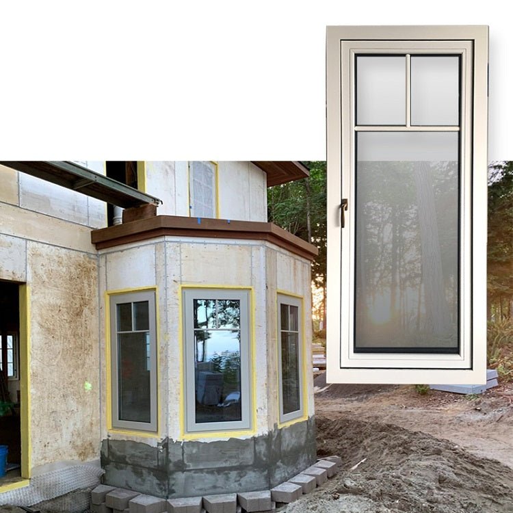 Doorwin Hot Sale White Aluminum Clad Wood Push Out Casement Windows with Grilles — product image 1