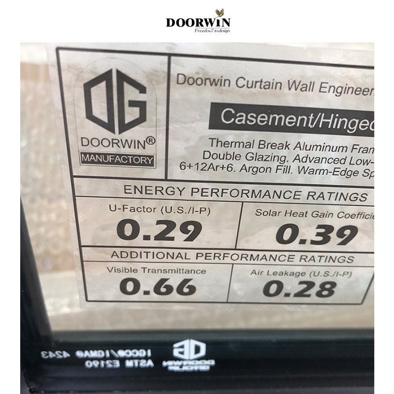 Doorwin new design black general thermal break aluminum tilt turn casement windows with built in shutters for privacy and view — product image 6