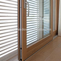 Doorwin patio doors glass partition door aluminum clad oak lift sliding door from China supplier by Doorwin — thumbnail 1