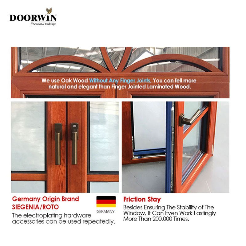 Doorwin personalized cheap large triple pane glass window casement house windows — product image 5