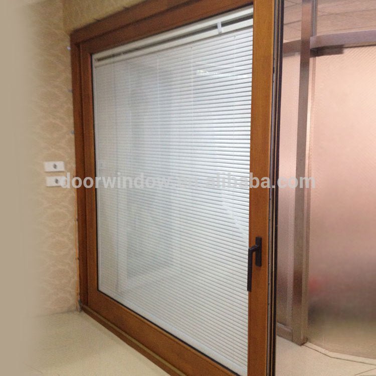 Doorwin shenzhen glass products natural finished lift sliding door with security shutters by Doorwin - Doorwin Group Windows & Doors