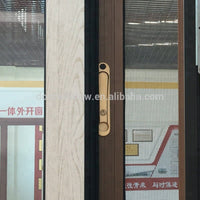 Doorwin white wood grain finish color aluminium windows doors with warm edge spacer barby Doorwin — thumbnail 6