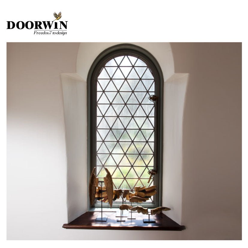 DOORWIN Wood window design arched windows with built in blinds by Doorwin on Alibaba — product image 1