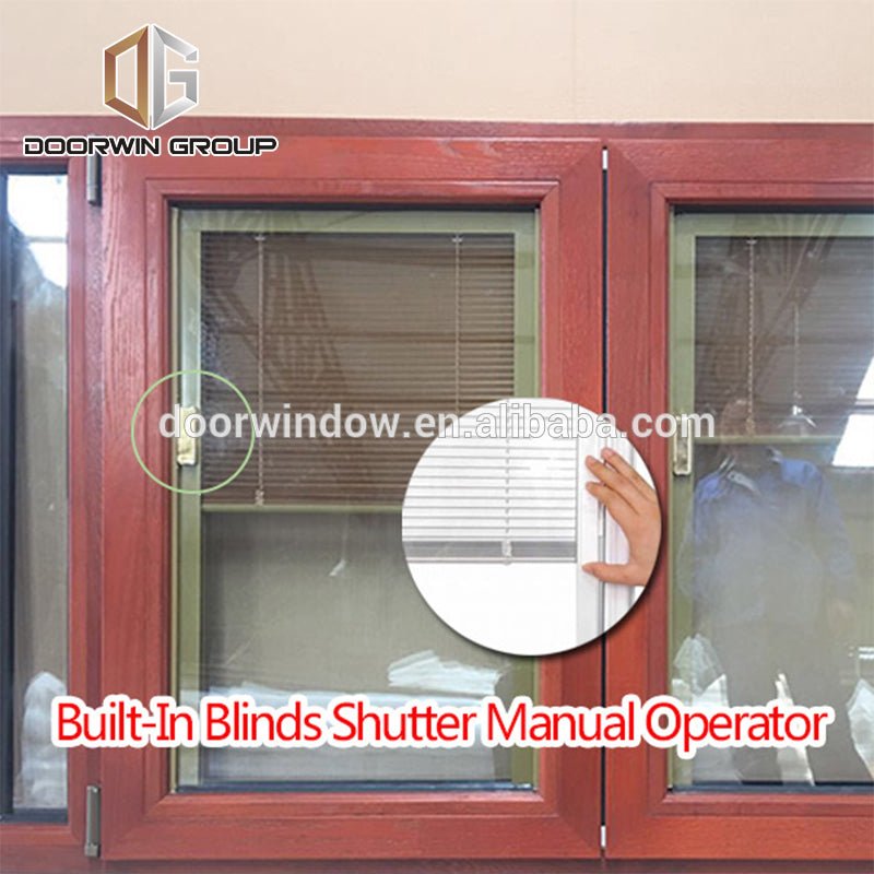 Double Casement Windows Aluminum Wood Composite Integral Blinds Tilt Turn Window by Doorwin — product image 4