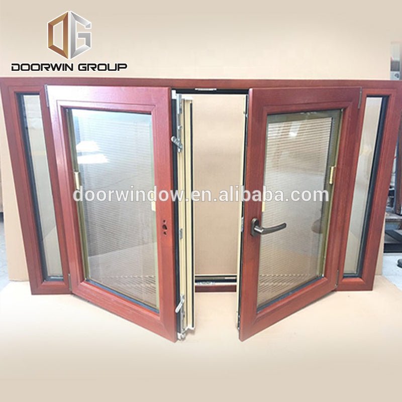 Double Casement Windows Aluminum Wood Composite Integral Blinds Tilt Turn Window by Doorwin — product image 2