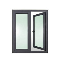 Double glazed aluminium wood composite door and windows frame decorative aluminum cladding doors by Doorwin on Alibaba — thumbnail 1