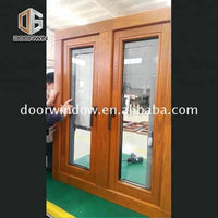 Double glazed aluminium wood composite door and windows frame decorative aluminum cladding doors by Doorwin on Alibaba — thumbnail 2