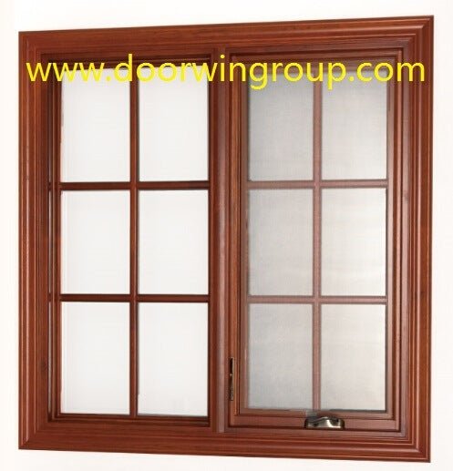 Double Glazing Aluminum Wood Windows, American Casement Style Solid Wood Aluminum Casement Windows - China Aluminum Window, Wood Window — product image 0