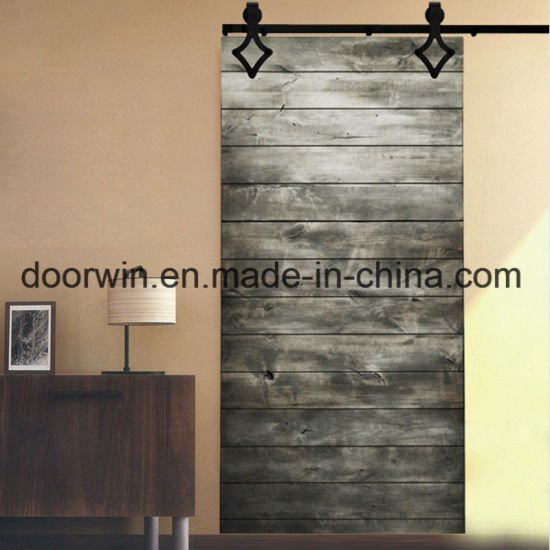 Double Soundproof Interior Sliding Doors with Plank Panels Deign and Top Track - China Sliding Louvered Doors, Bedroom Interior Doors — product image 0