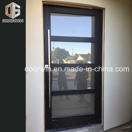 Entry Entrance Door with Oak Wood Frame and Glass Insert - China Multi Lock Doors, Oval Glass Entry Door — product image 0