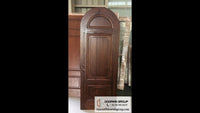 Europe church front door round top design wooden single main door design made of oak woodby Doorwin - Doorwin Group Windows & Doors