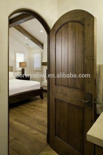 Europe church front door round top design wooden single main door design made of oak woodby Doorwin - Doorwin Group Windows & Doors