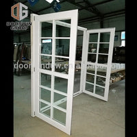 European style San Francisco LA popular white color stain finished pine wood French push out window with grille design by Doorwin — thumbnail 3
