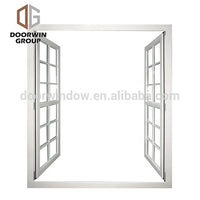 European style San Francisco LA popular white color stain finished pine wood French push out window with grille design by Doorwin — thumbnail 5
