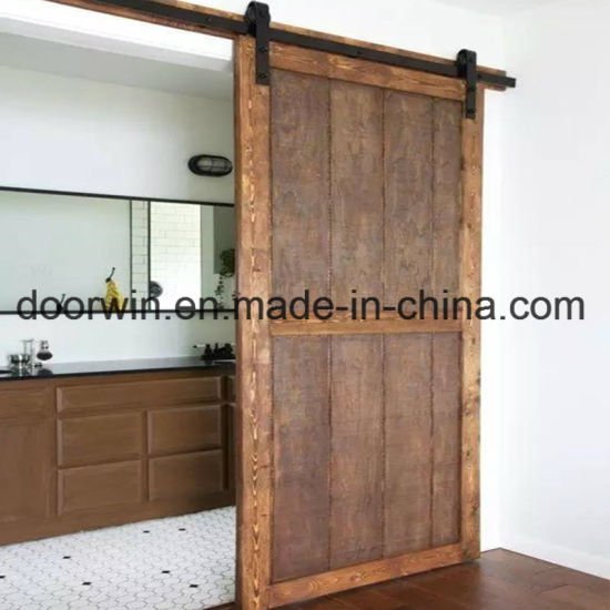 European Style Sliidng Elm Wooden Barn Door Interior Entry Doors for House - China Sliding Louvered Doors, Bedroom Interior Doors - Doorwin Group Windows & Doors