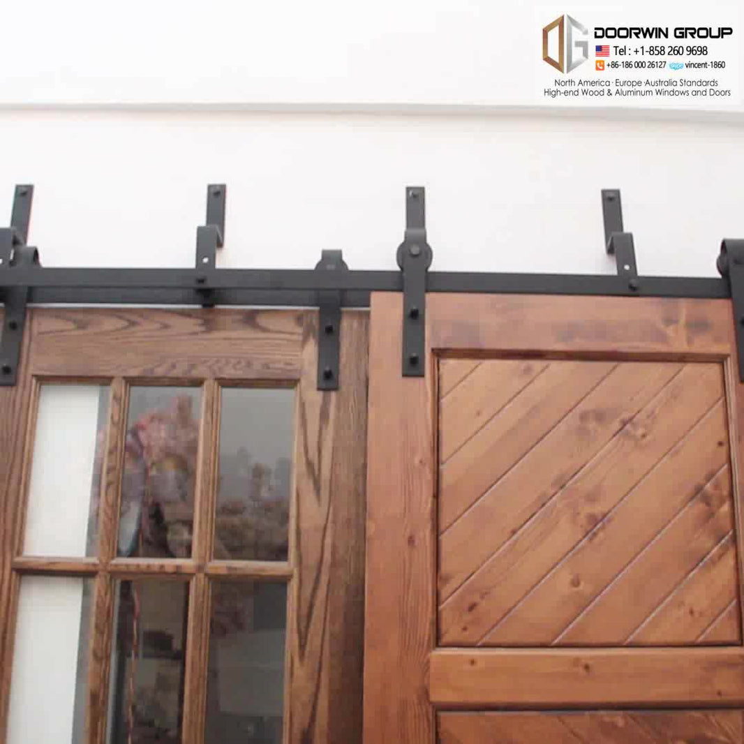 European Type Exterior Tempered Glass Sliding Barn Door by Doorwin - Doorwin Group Windows & Doors