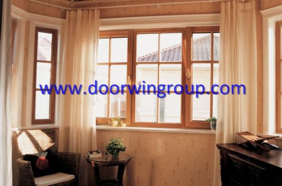 Excellent European Style Aluminium Clad Wood Window, Composite Window with Beautiful Vertical Light Grille - China Wood Casement Window, Aluminum Casement Window — product image 0