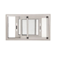 excellent sound proof aluminum profile push-pull glass sliding window — thumbnail 1