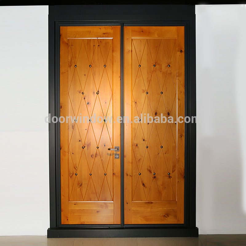 Expensive front door designs knotty alder wood armor door from Italian design by Doorwin — product image 2