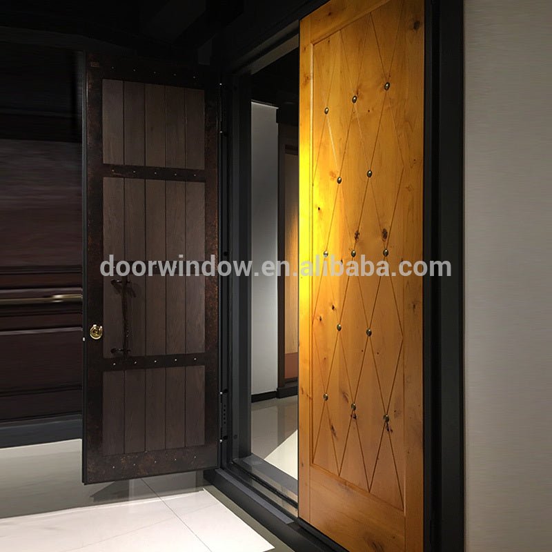 Expensive front door designs knotty alder wood armor door from Italian design by Doorwin — product image 3