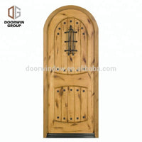 Exterior wood front doors iron wrought door with aluminum adjustable threshold in oil rubbed bronze finish by Doorwin — thumbnail 3