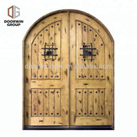 Exterior wood front doors iron wrought door with aluminum adjustable threshold in oil rubbed bronze finish by Doorwin — thumbnail 5