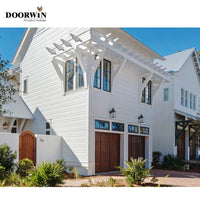 Factory American House Solid Wood Glass-Window-Grill-Design Swing Out Crank Casement Window with Mosquito Screen — thumbnail 4