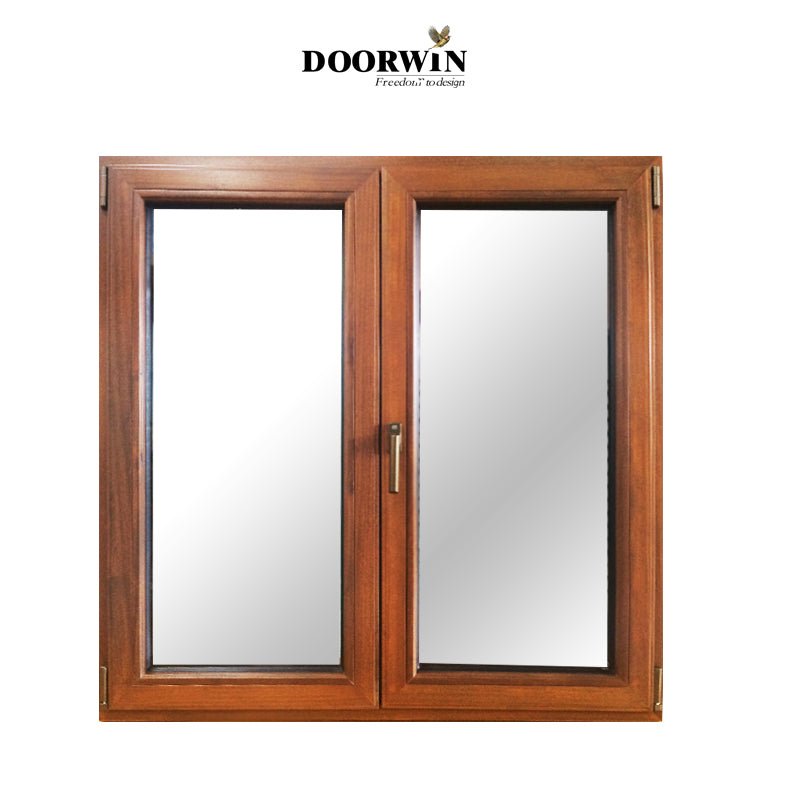 Factory cheap price pine wood interior powder painted aluminum swing outward casement windows — product image 3