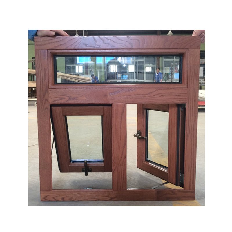 Factory direct price dual pane aluminum chain winder awning window double tempered glass glazing hung windows - Doorwin Group Windows & Doors