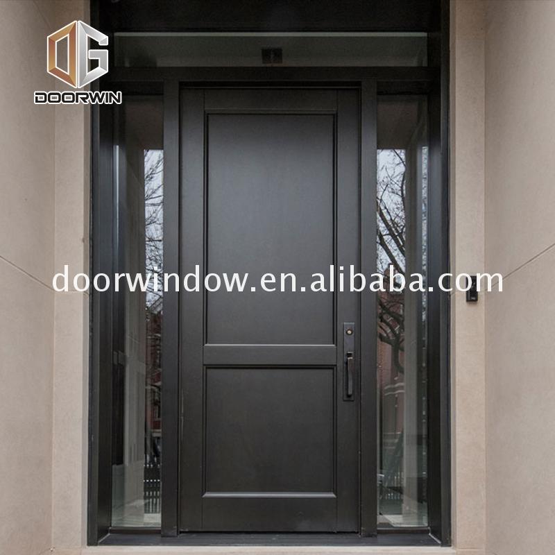 Factory direct selling commercial entrance doors cheap internal wooden entry with sidelites — product image 1
