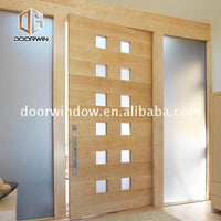 Factory direct selling double wood doors with glass doorwin side lites — thumbnail 1