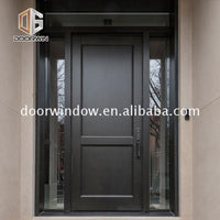 Factory direct supply single french door with sidelites simple wooden replacement — thumbnail 1
