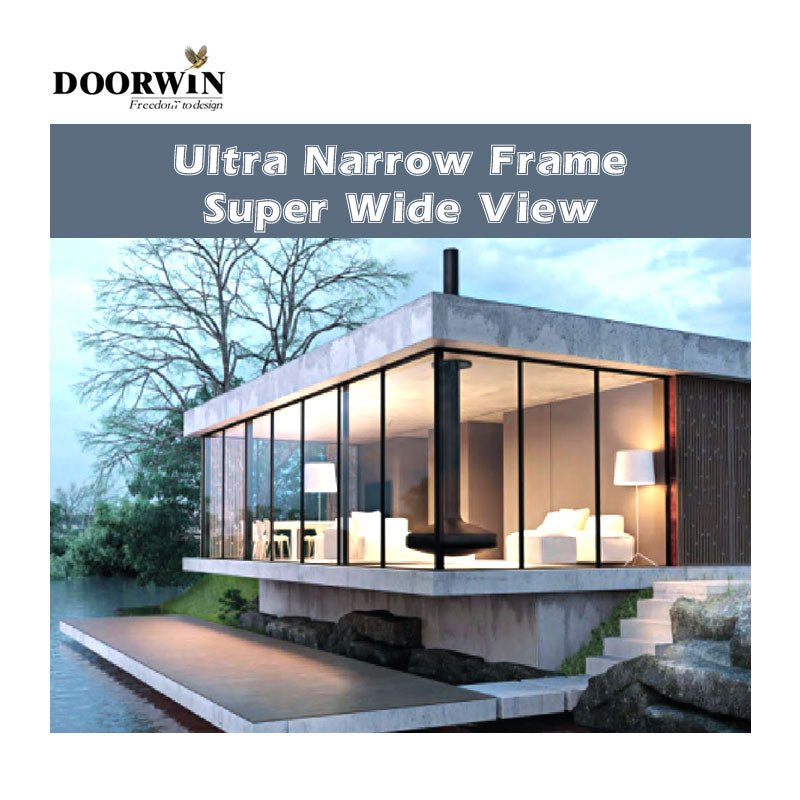 Factory drectly thermal break low-E Powder coated black aluminium windows aluminium windows and doors - Doorwin Group Windows & Doors