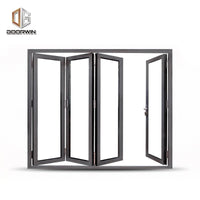 Factory hot sale prehung double entry doors powder coated aluminium pivot door — thumbnail 1