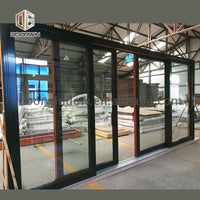 Factory price Manufacturer Supplier timber patio doors front with glass thermal panels for sliding — thumbnail 1