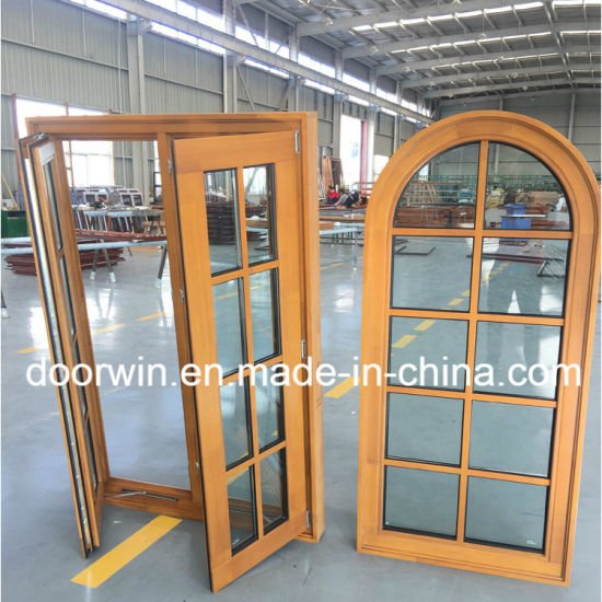 Factory Sale Price Finished Grille Arched Top Casement Window Made of Solid Pine Wood - China Grille Window, Pine Wood Window — product image 0