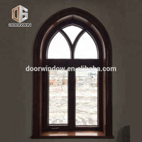 Fantastic arched oak wood window frame with carved glass for houseby Doorwin — thumbnail 7