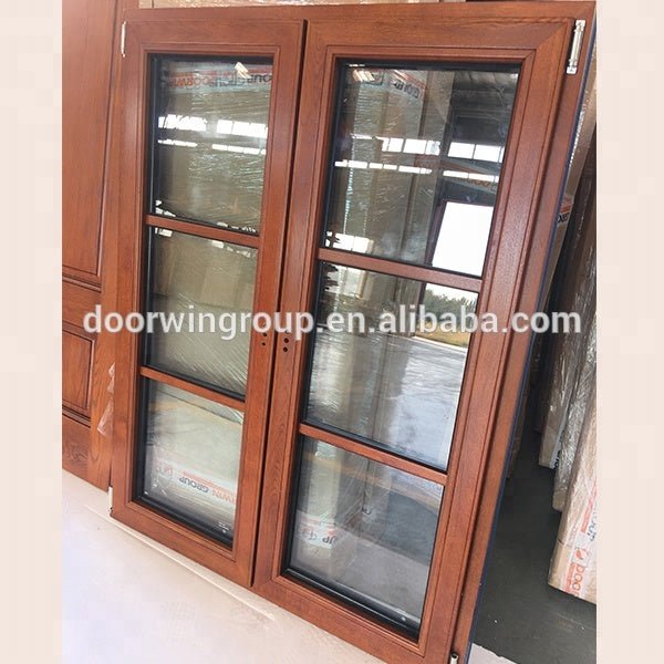 Fashion design of oak wood france window with double glazing glassand real grille designby Doorwin - Doorwin Group Windows & Doors