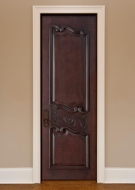 Finished Solid Mahogany Wood Interior Door in a Custom Stainby Doorwin - Doorwin Group Windows & Doors