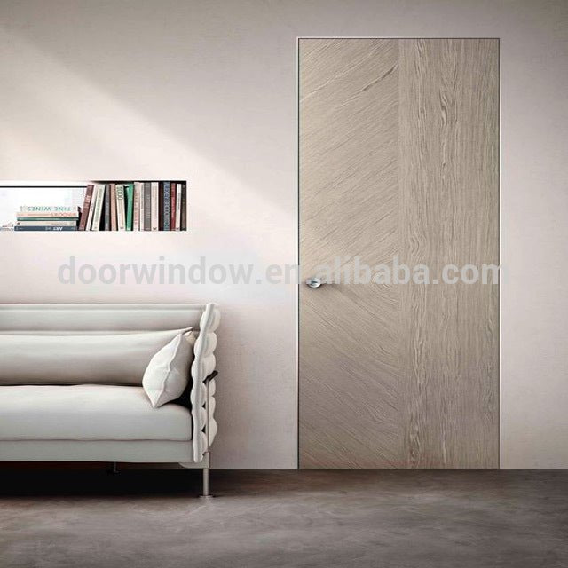 French style simple oak wood door design invisible door with hide hingeby Doorwin — product image 2