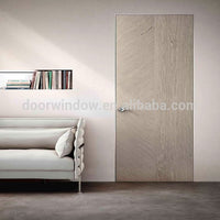 French style simple oak wood door design invisible door with hide hingeby Doorwin — thumbnail 2
