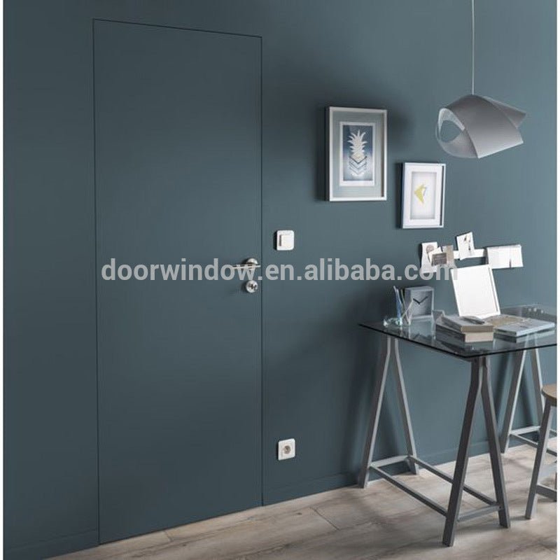 French style simple oak wood door design invisible door with hide hingeby Doorwin — product image 5