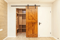 From the farm sliding barn door with barn door hardware and oak woodby Doorwin — thumbnail 4