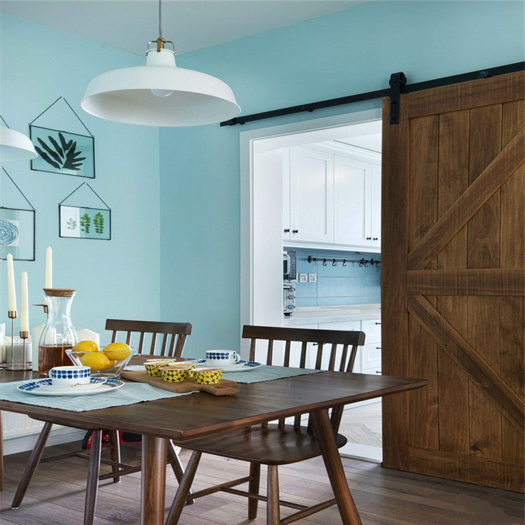 From the farm sliding barn door with barn door hardware and oak woodby Doorwin - Doorwin Group Windows & Doors
