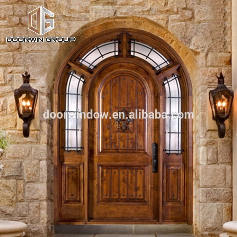 Front door styles pictures antique arched doors V-groove panels hotel entry doors to sale by Doorwin — product image 5