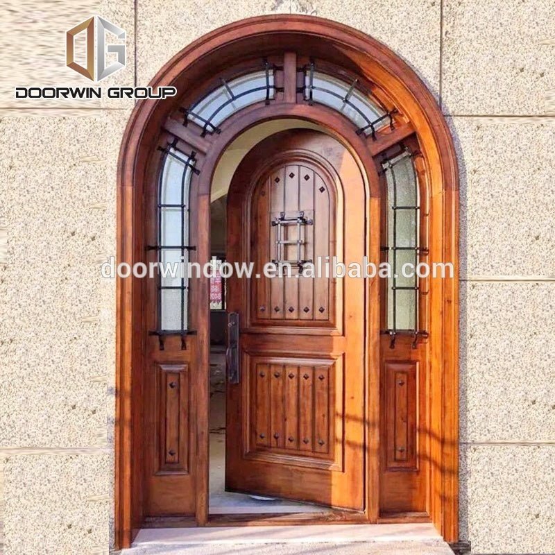 Front door styles pictures antique arched doors V-groove panels hotel entry doors to sale by Doorwin — product image 3
