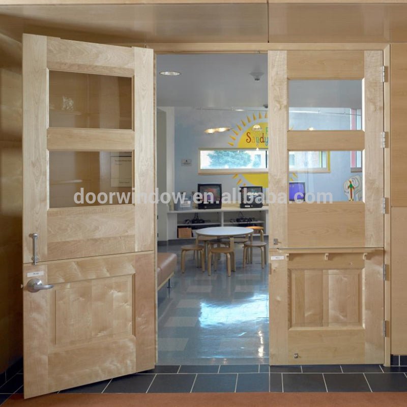 Functional latest design wooden doors half door dutch door for entry gateby Doorwin — product image 4