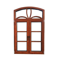 Glass window round garden arch top wood grille french casement windowsby Doorwin on Alibaba — thumbnail 1