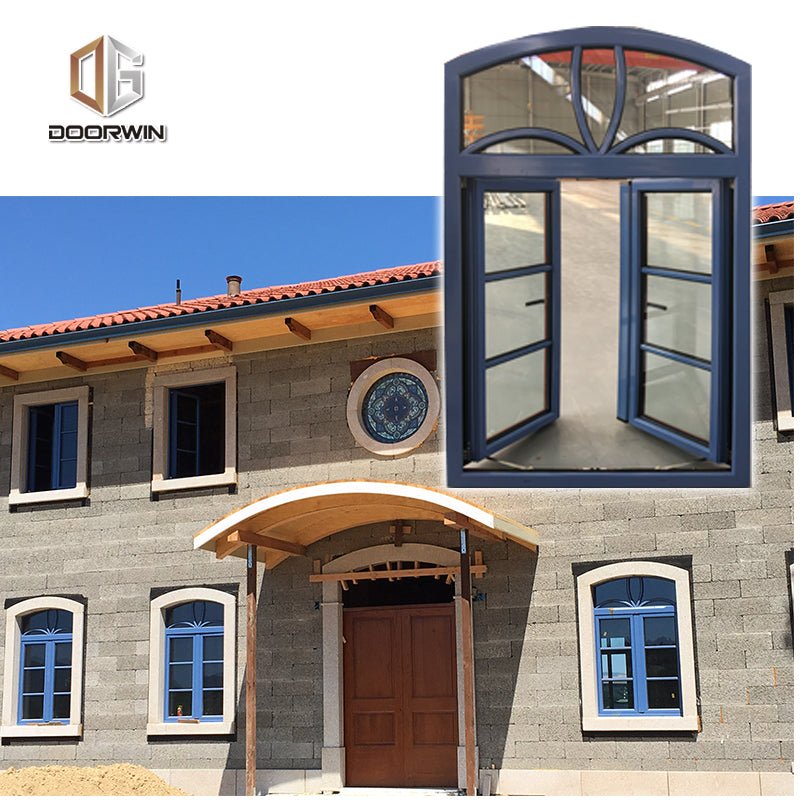 grill window French window with specialty shape fixed window on the top - Doorwin Group Windows & Doors